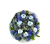 Букет 25 синих ароматных гиацинтов с эвкалиптом